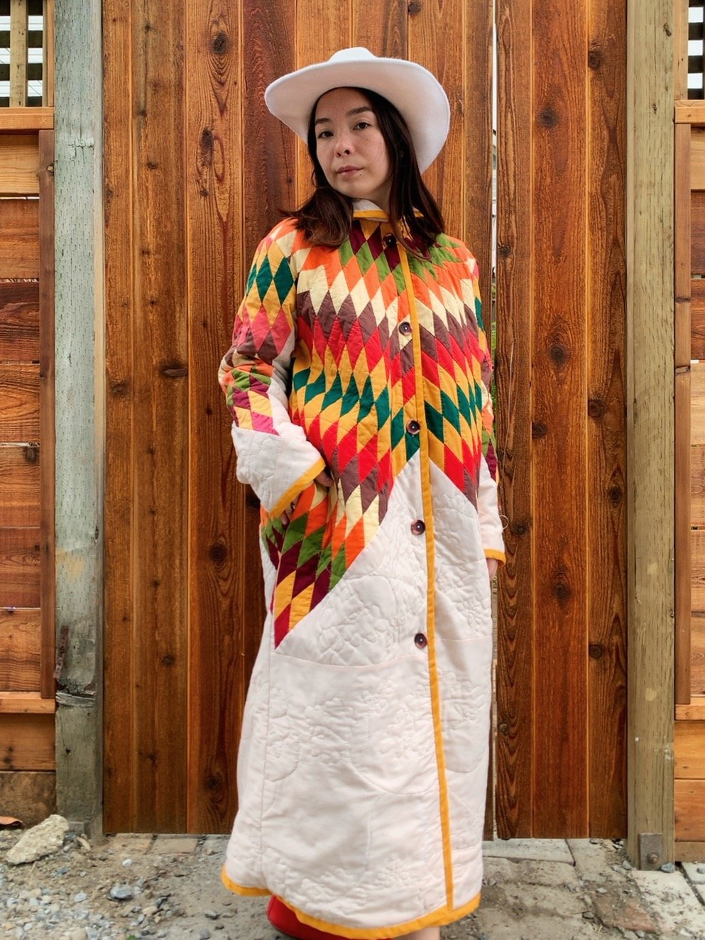Image of Quilt Collared Duster Coat — Lone Star