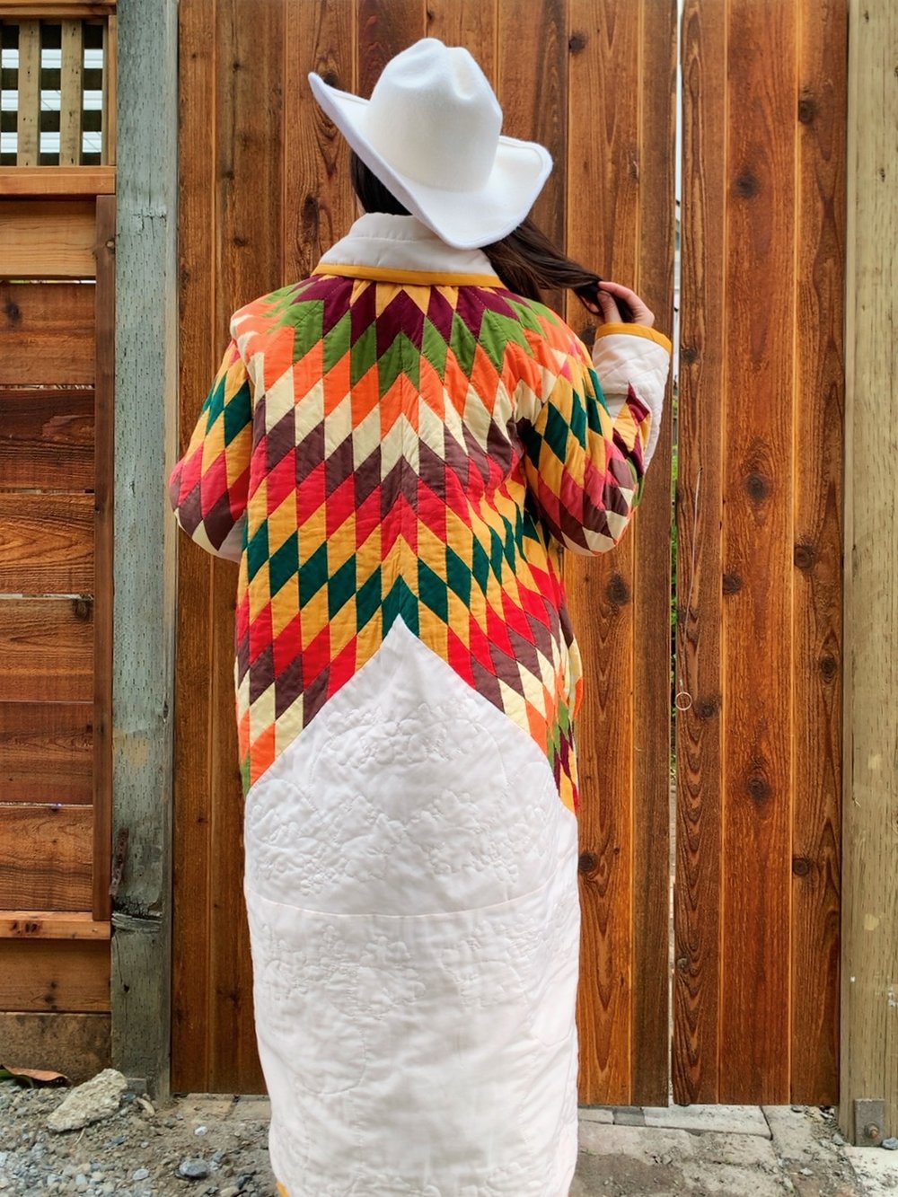 Image of Quilt Collared Duster Coat — Lone Star