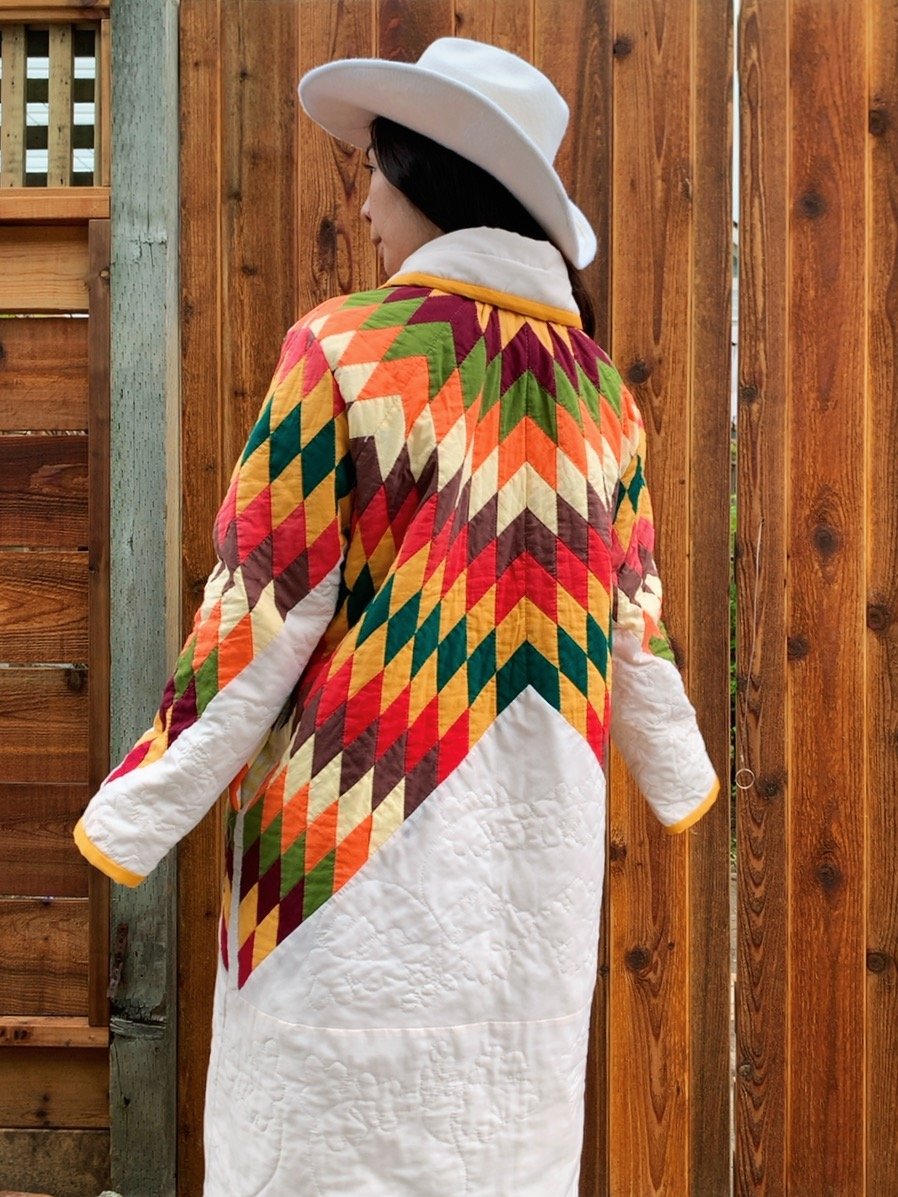 Image of Quilt Collared Duster Coat — Lone Star