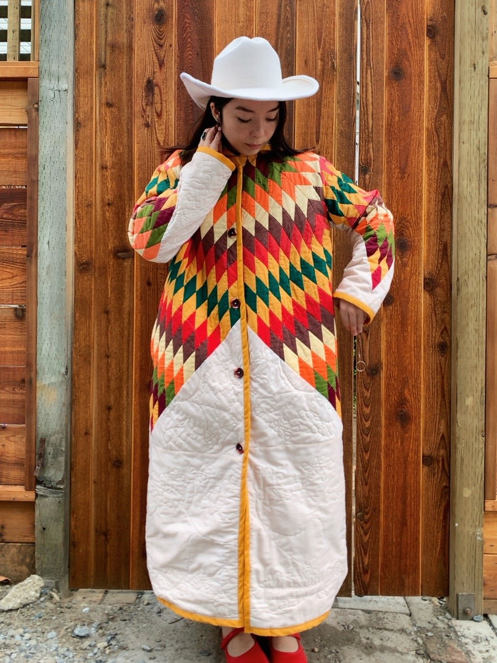 Image of Quilt Collared Duster Coat — Lone Star