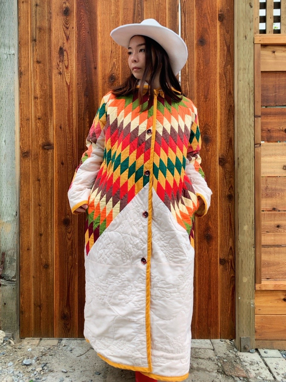 Image of Quilt Collared Duster Coat — Lone Star
