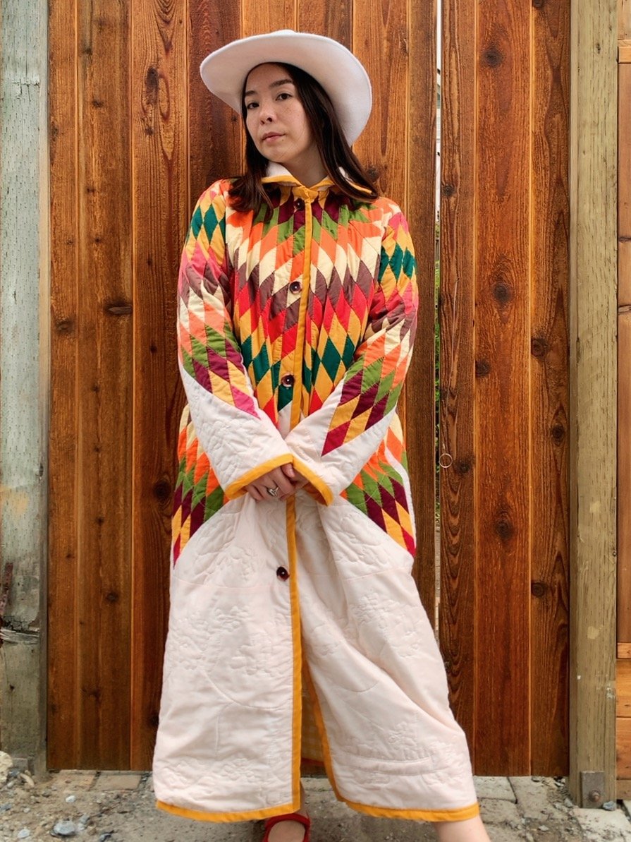Image of Quilt Collared Duster Coat — Lone Star