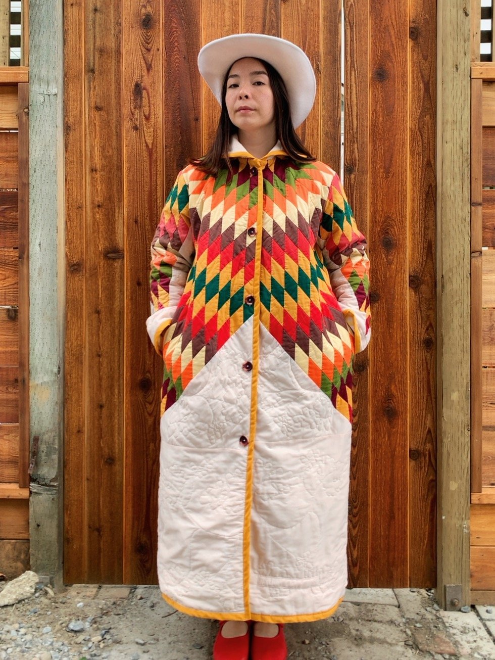 Image of Quilt Collared Duster Coat — Lone Star