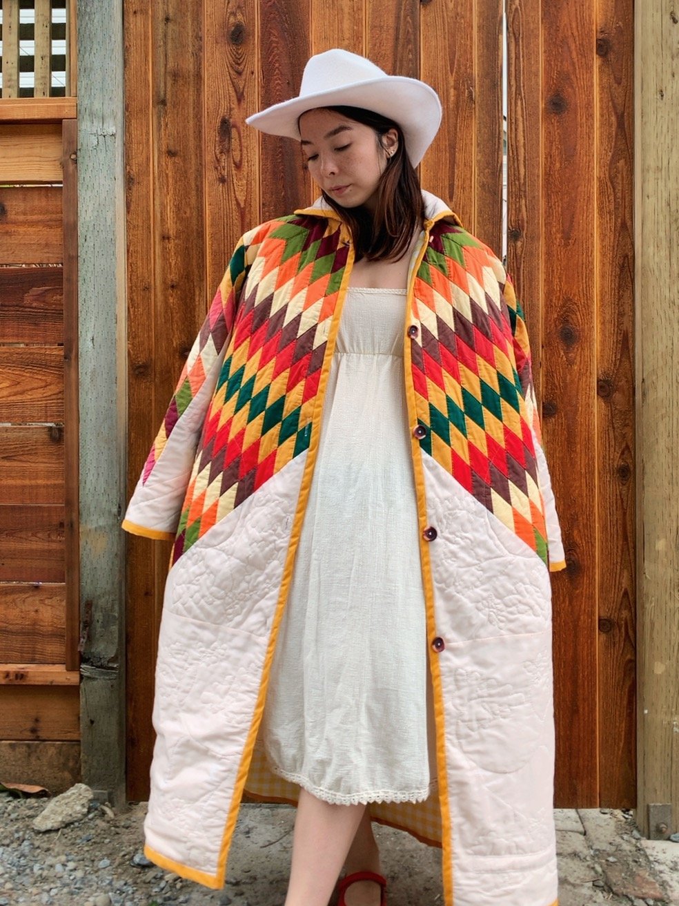Image of Quilt Collared Duster Coat — Lone Star
