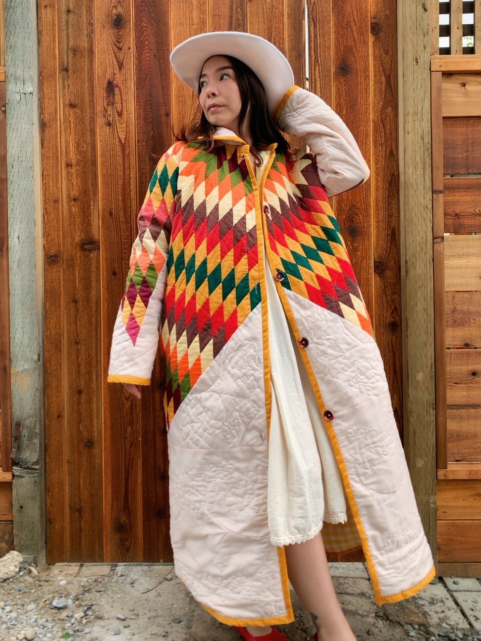 Image of Quilt Collared Duster Coat — Lone Star