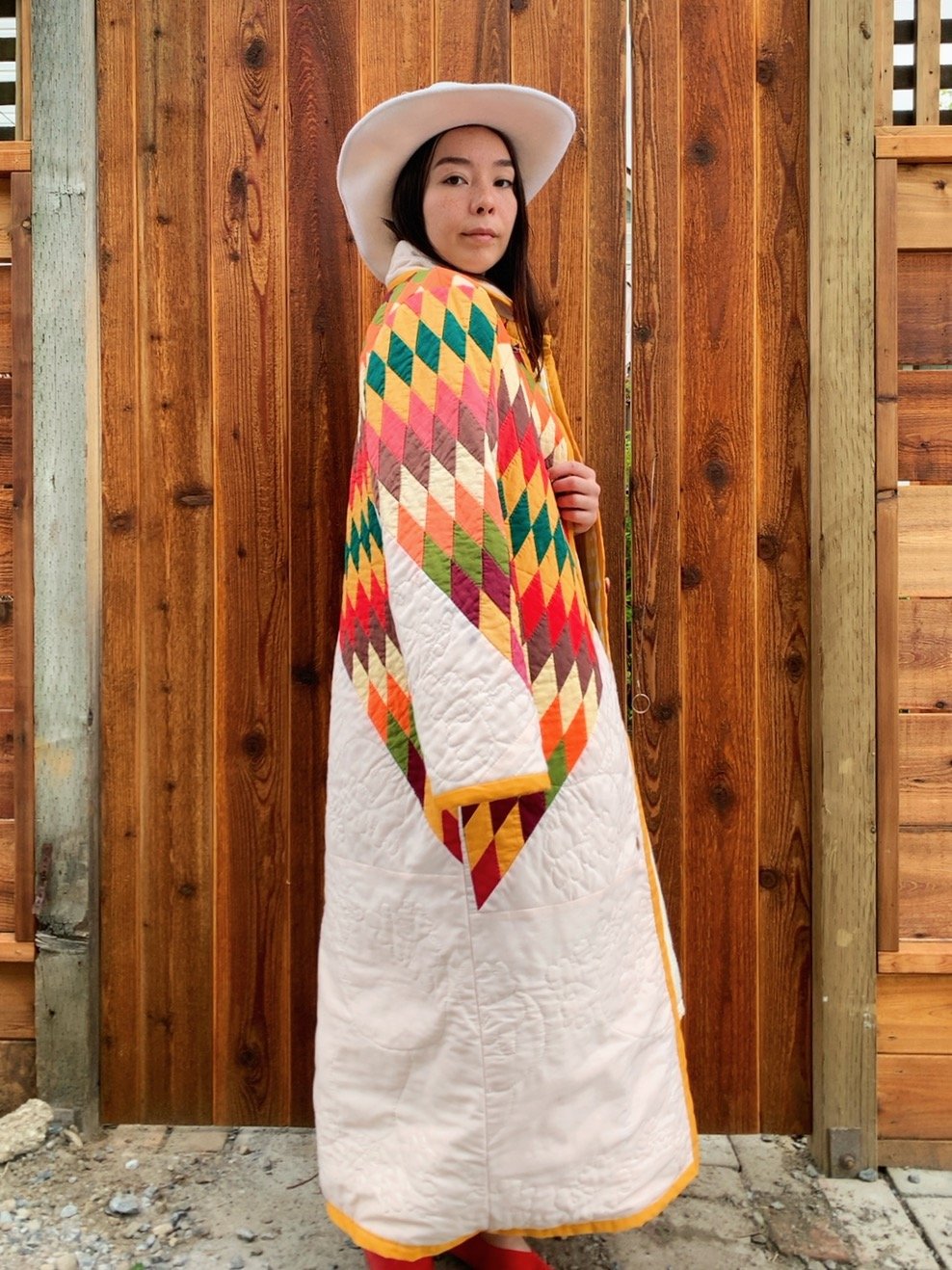 Image of Quilt Collared Duster Coat — Lone Star