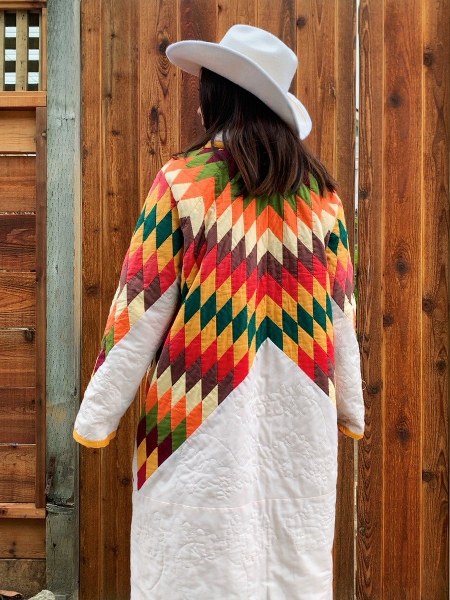 Image of Quilt Collared Duster Coat — Lone Star