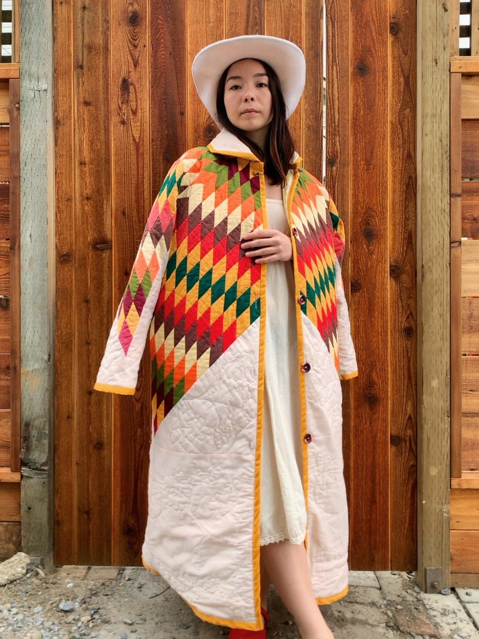 Image of Quilt Collared Duster Coat — Lone Star