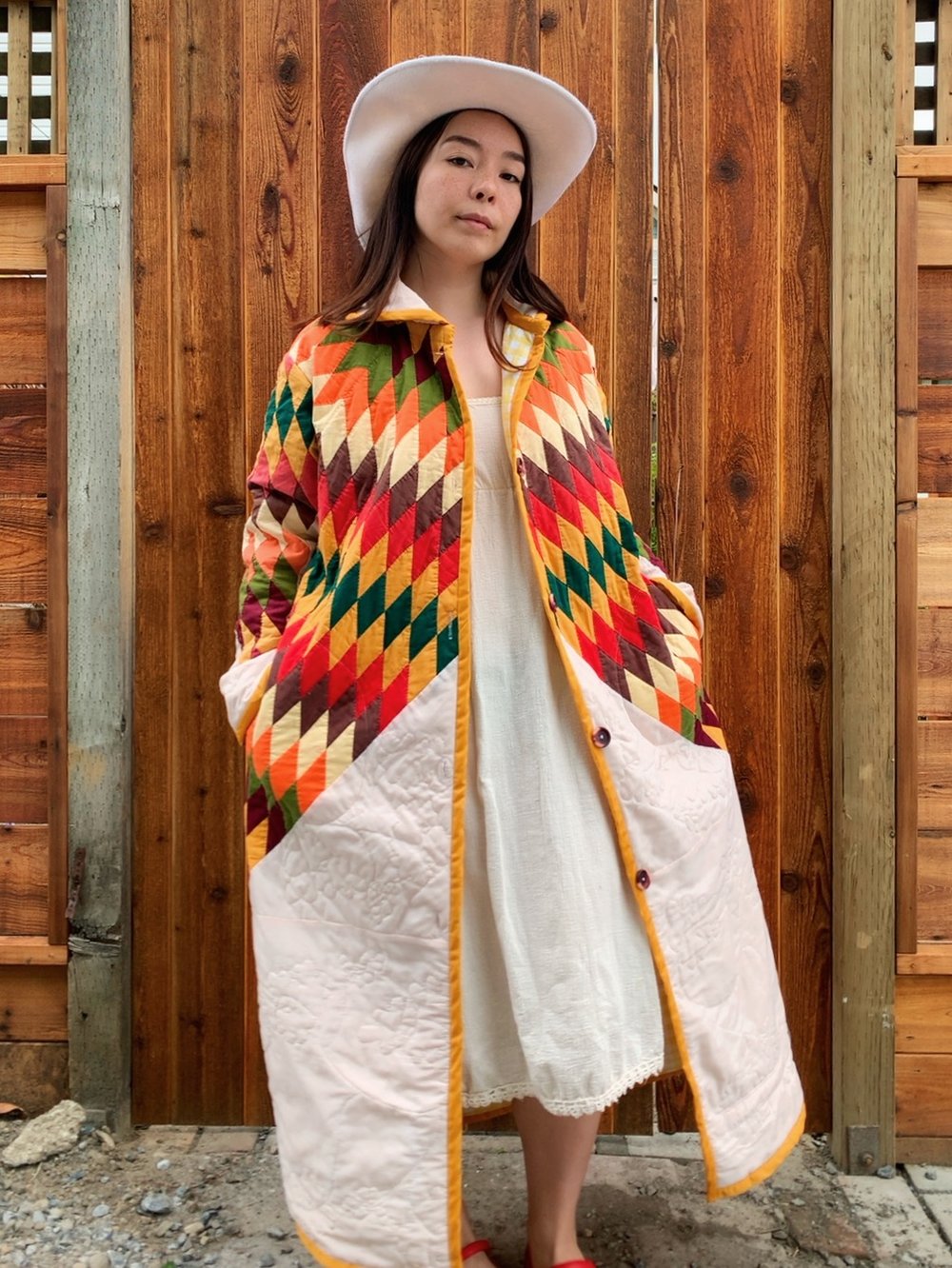 Image of Quilt Collared Duster Coat — Lone Star