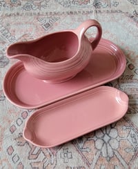 Image 2 of Peony colored gravy boat /set