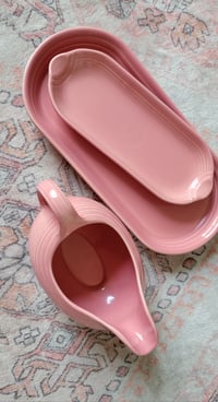 Image 3 of Peony colored gravy boat /set