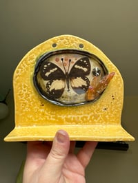 Image 2 of Handmade Ceramic Butterfly Diorama Wall Shelf, Wall Alter, Mini Shelf, Crystals Shelf, Shrine
