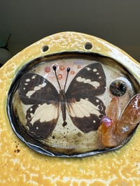 Image 5 of Handmade Ceramic Butterfly Diorama Wall Shelf, Wall Alter, Mini Shelf, Crystals Shelf, Shrine