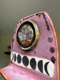 Image 5 of Moon Phase Shelf, Ceramic Shelf, Diorama Crystal Shelf, Small Alter, Ceramic Wall Alter, Mini Shrine