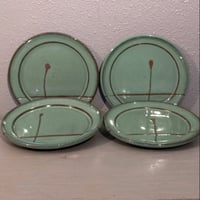 Image 5 of Full Copper Green Bruen Pottery Dinnerware set