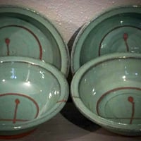 Image 4 of Full Copper Green Bruen Pottery Dinnerware set