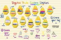 Image 1 of ♡ Digital Pride Custom Stickers ♡ (listing 1)