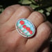 Image of mushy fam enamel ring