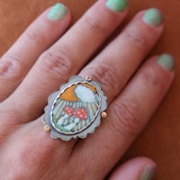 Image 2 of double mushroom sun ray ring