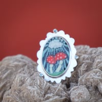 Image 1 of cloudy double mushroom ring