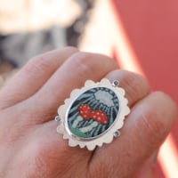 Image 2 of cloudy double mushroom ring