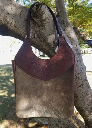 Image of Hide & Hermann Oak Large Tooled Tote