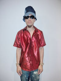 Waxed Foil Button Up