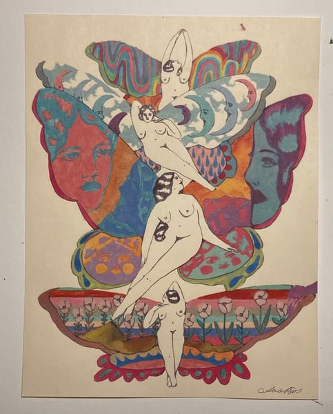 Image of "Four Butterflies" Print