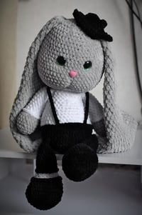Crochet Big Bunny, Handmade, Knitted, Stuffed Animal, Cowboy, Wild west, Sheriff