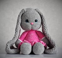 Image 1 of Crochet Big Bunny, Handmade, Knitted, Stuffed Animal