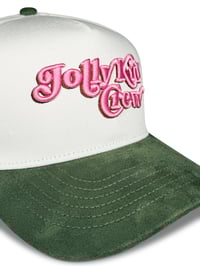 Image 5 of Jolly Kid Crew Snapback - (Off White/Green/Pink)