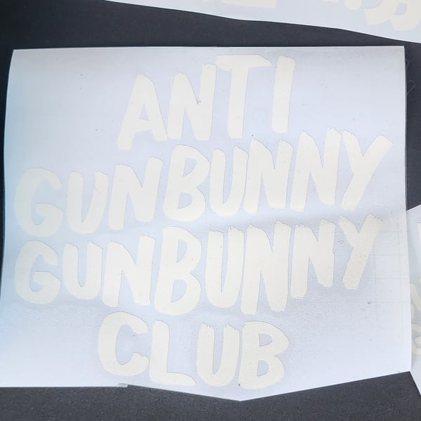 Image of Anti Gunbunny Large decal