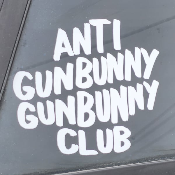 Image of Anti Gunbunny Small Decal