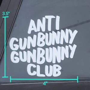 Image of Anti Gunbunny Small Decal