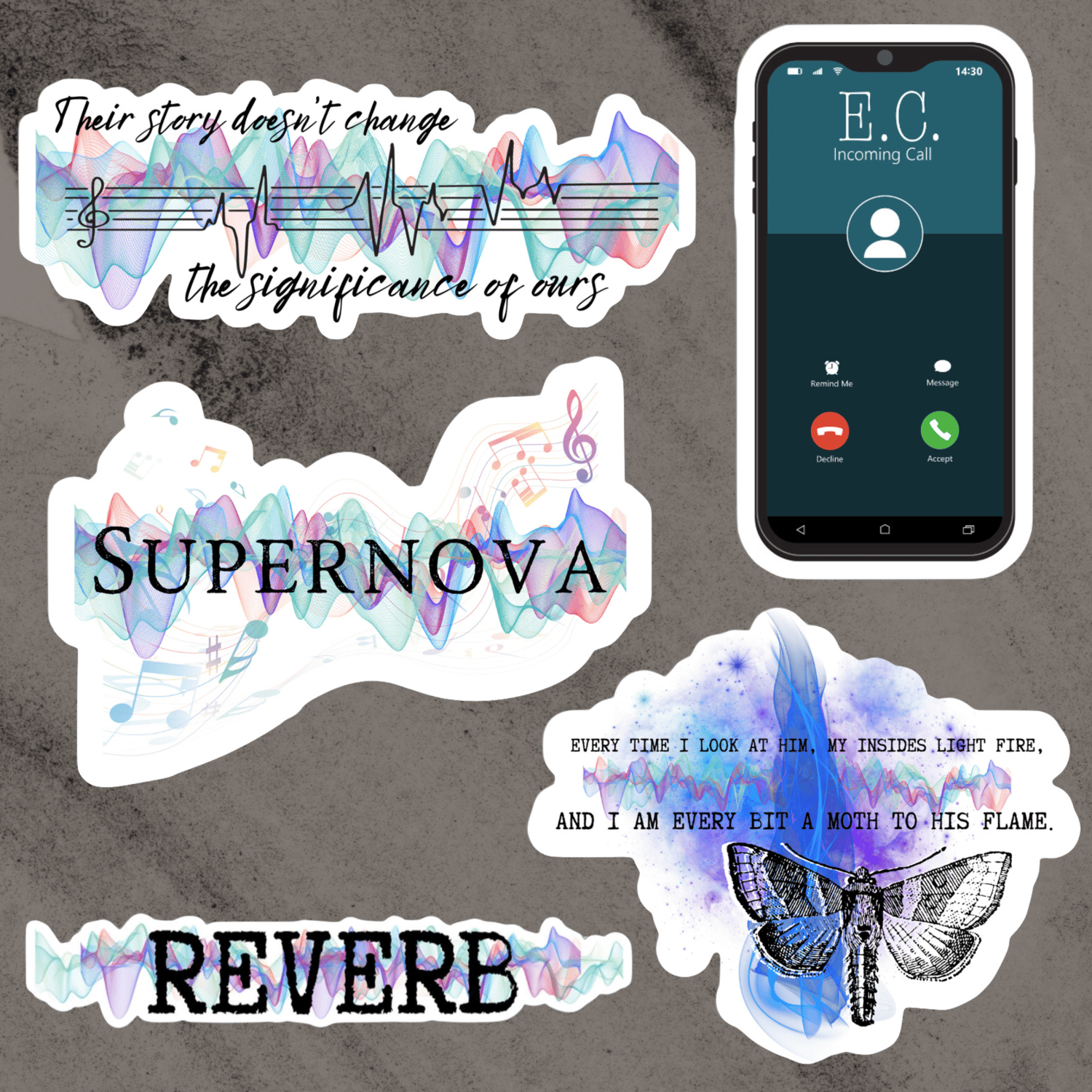 Image of 10 pack Drive & Reverse officially licensed sticker pack 