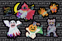 Image 2 of ♥ Spooky Digi Friends Sticker Sheet ♥ 