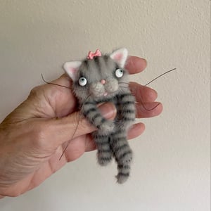 Image of Floppy Tabby Cat in Grey