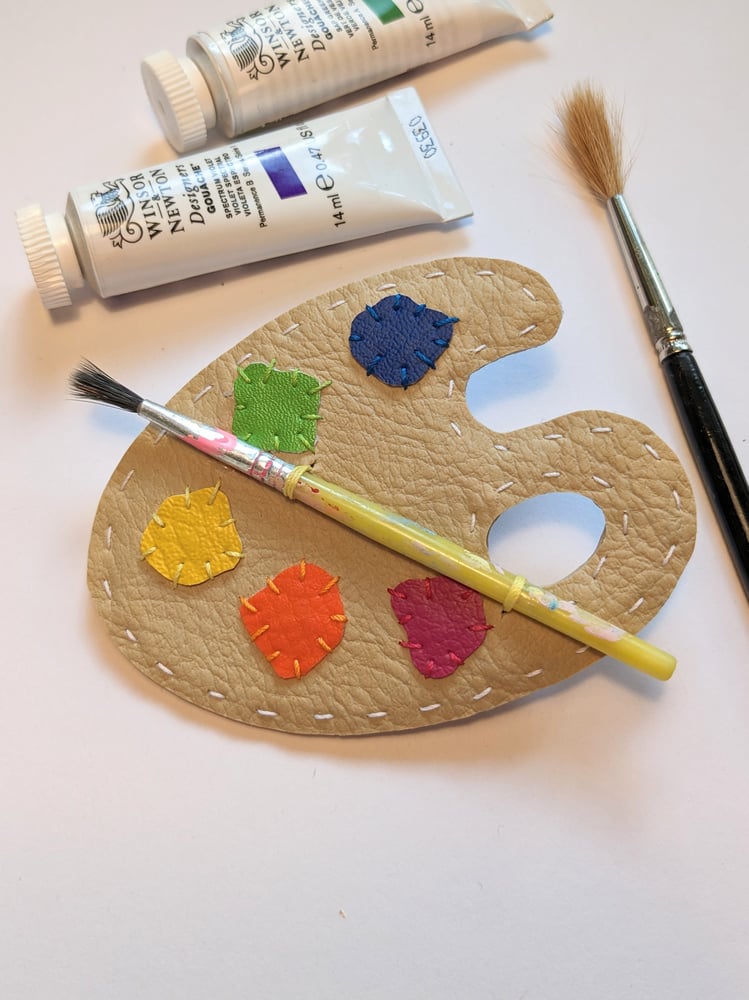 Image of Paint Palette Brooch - Lemon