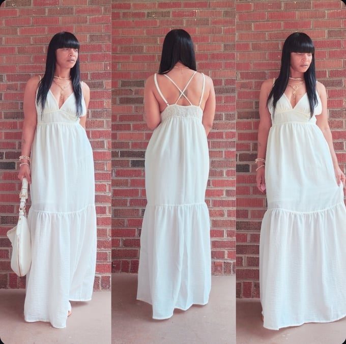 Image of Summer Maxi Dress  (White)