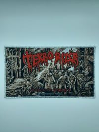 Official Terrorizer - Hordes Of Zombies Silver Glitter Border Stripe Patch