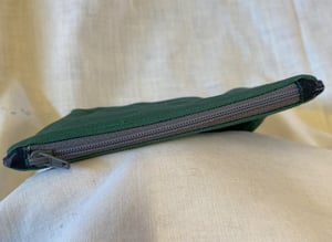 Image of Zip Wallet - Forest Green with Silver Spaceship patch