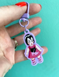 Image 2 of Lil' Vampy Doll Acrylic Bag Charm 