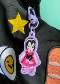 Image 3 of Lil' Vampy Doll Acrylic Bag Charm 