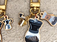 Image 4 of Coffee Lineup Wood Keychain