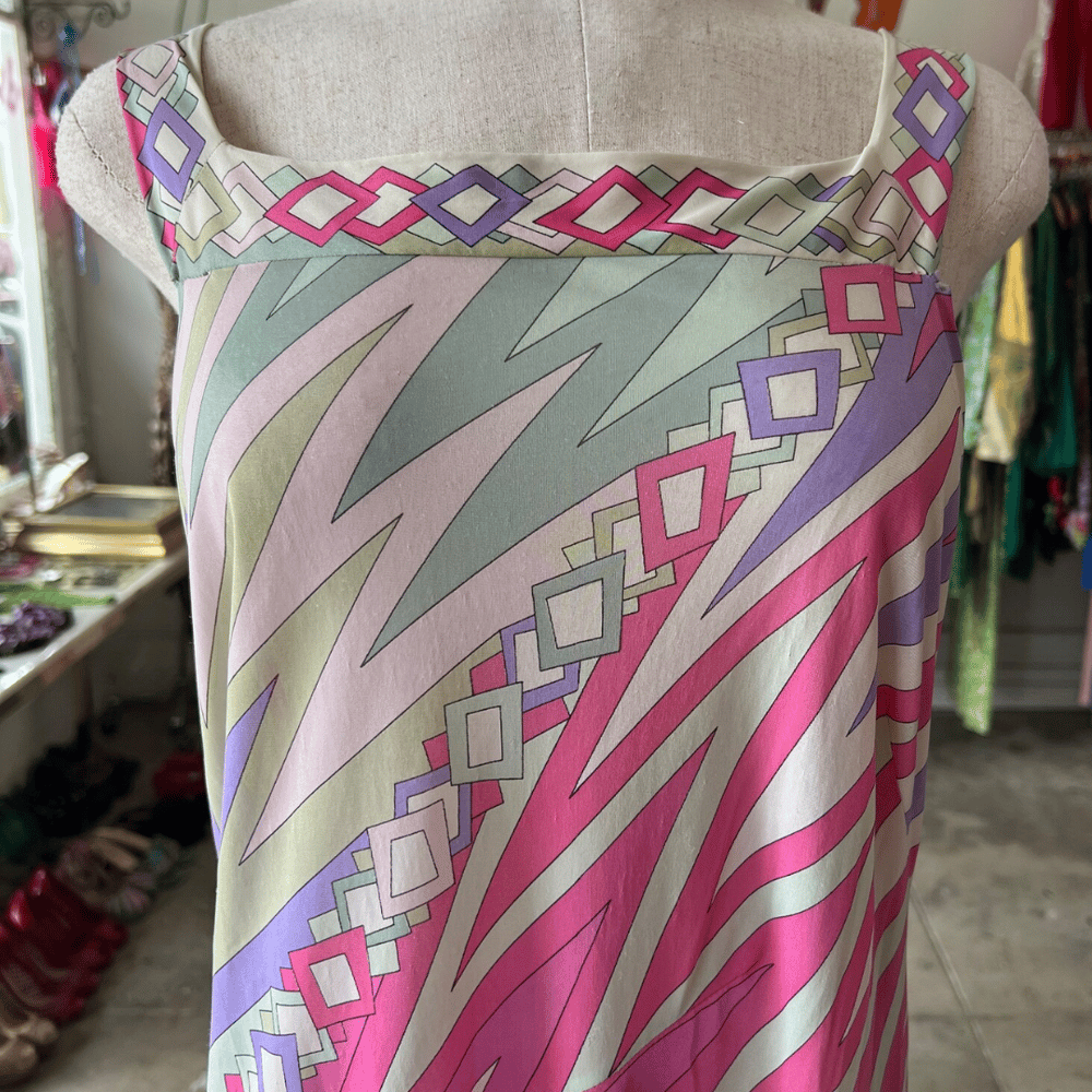 Image of EMILIO PUCCI SLIP DRESS - PINK/PURPLE