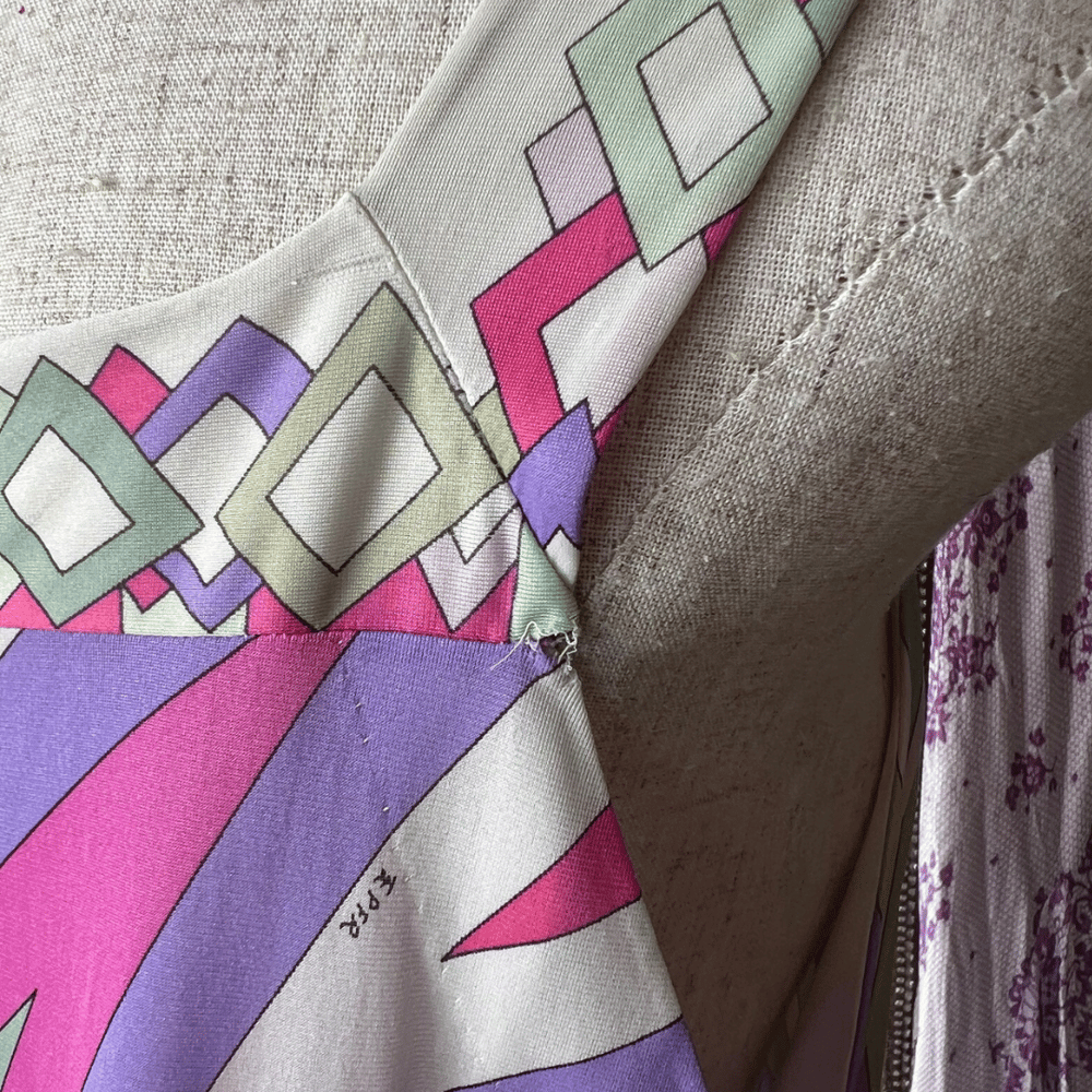 Image of EMILIO PUCCI SLIP DRESS - PINK/PURPLE