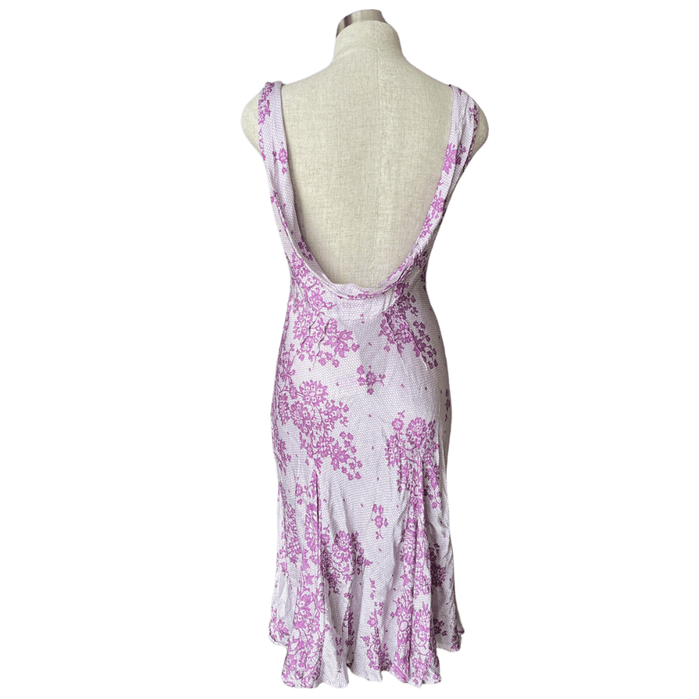 Image of JOHN GALLIANO PURPLE SILK DRESS