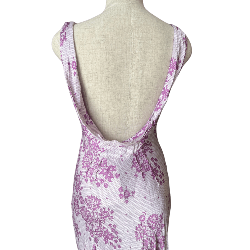 Image of JOHN GALLIANO PURPLE SILK DRESS