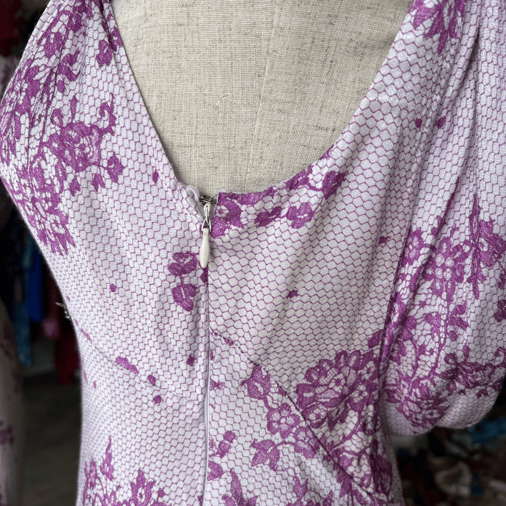 Image of JOHN GALLIANO PURPLE SILK DRESS