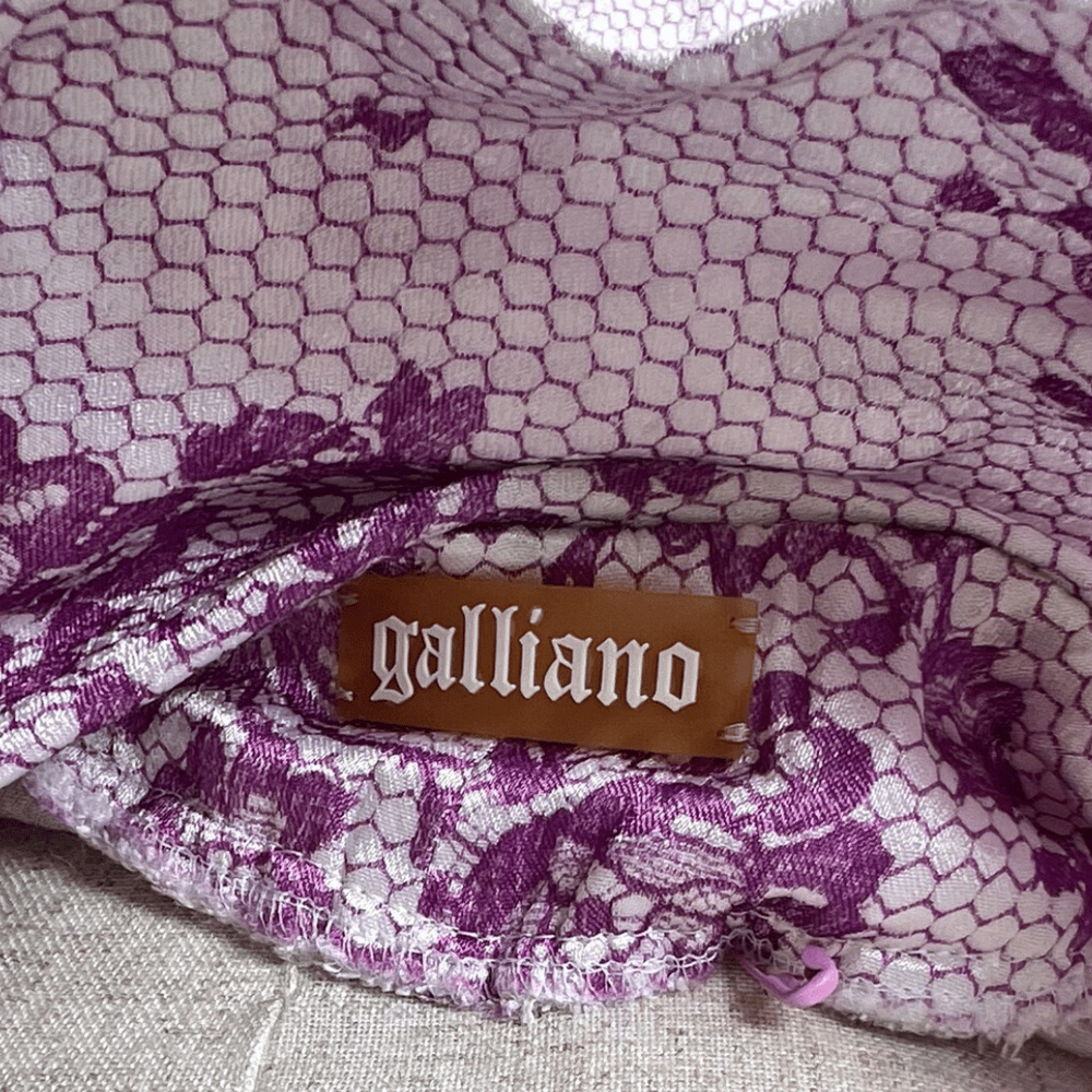 Image of JOHN GALLIANO PURPLE SILK DRESS